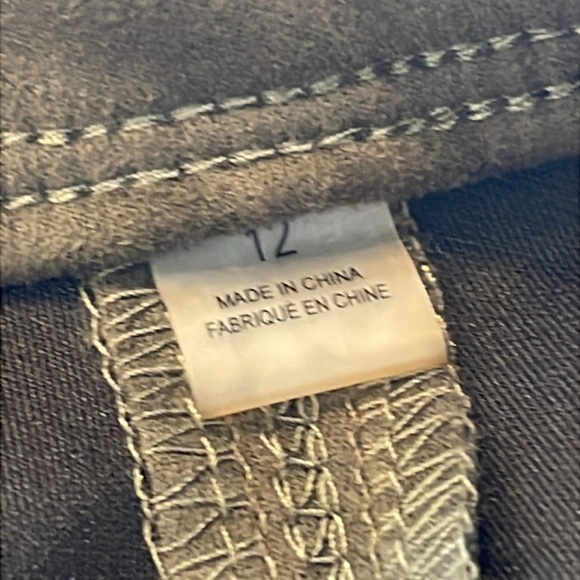 Elie Tahari Flare Faux Leather Skirt - Olive Green - Size 12 - - Picture 11 of 13